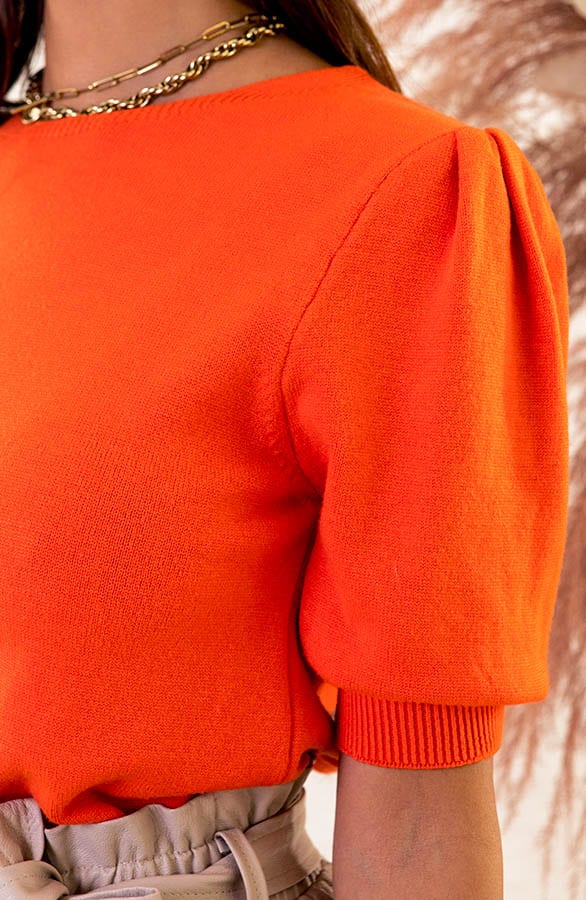 Pofmouwen Top Ariana Oranje – shoparchief — foto 5