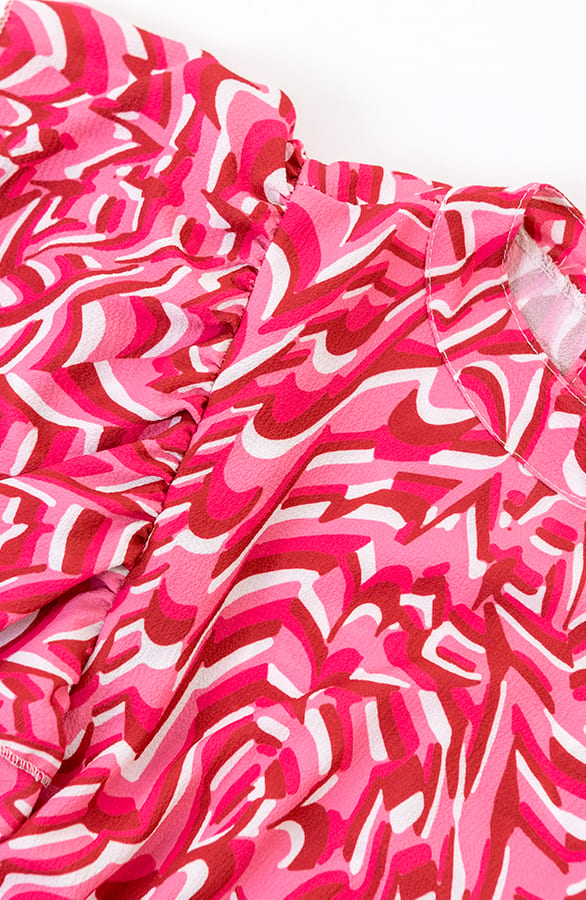 Retro Ruches Jurk Kendra Roze – shoparchief — foto 6