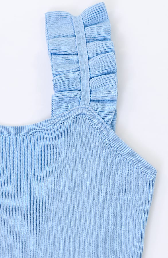 Ruffle Jurk Sophia Lichtblauw – shoparchief — foto 7