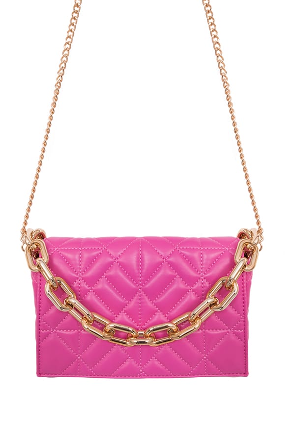 Schoudertas Met Schakelketting Ciara Fuchsia – shoparchief