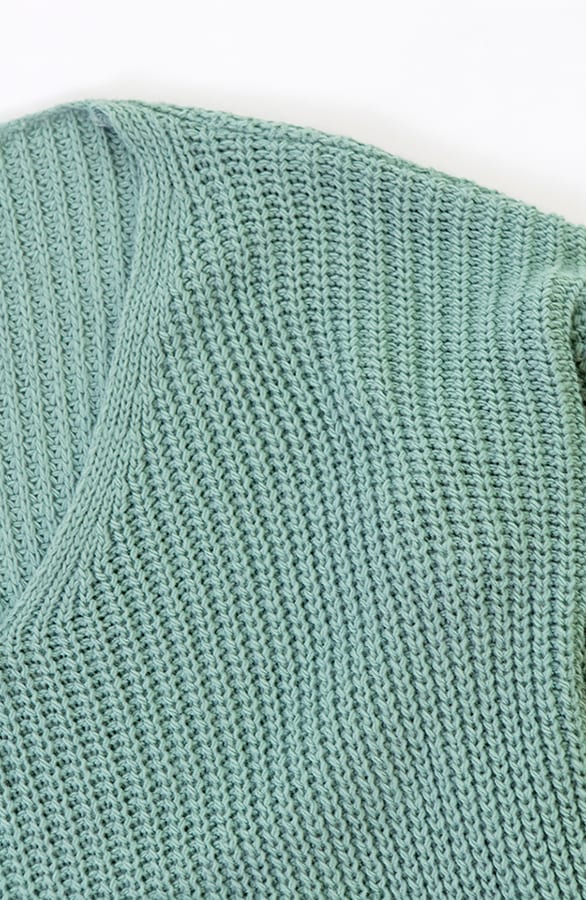 V-hals trui Gebreid Dora Mint – shoparchief — foto 7