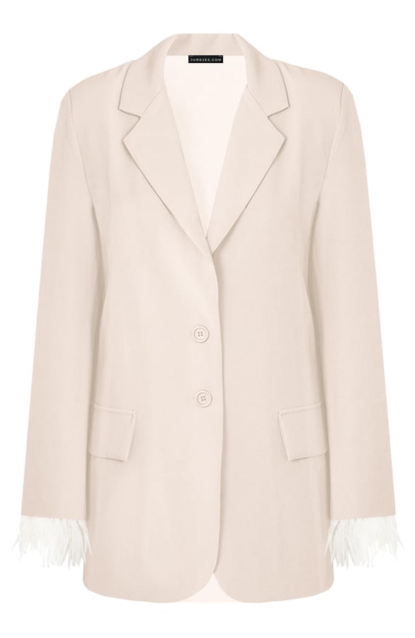 Veren Detail Blazer Amy Beige – shoparchief