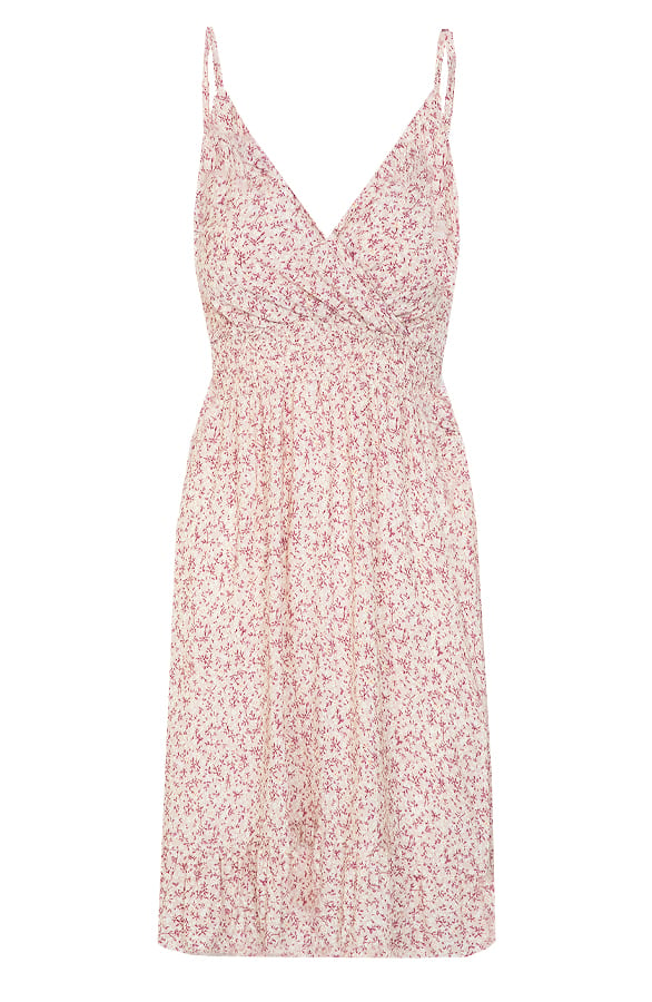 Bloemen Spaghetti Jurk Jacky Kort Licht Roze – shoparchief