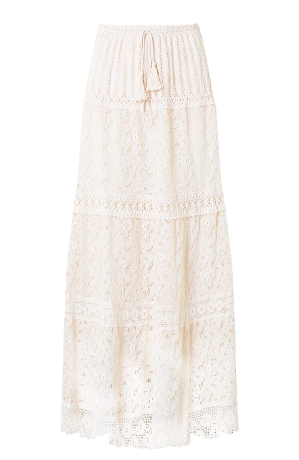 Bohemian Rok Met Kant Bowie Ecru – shoparchief