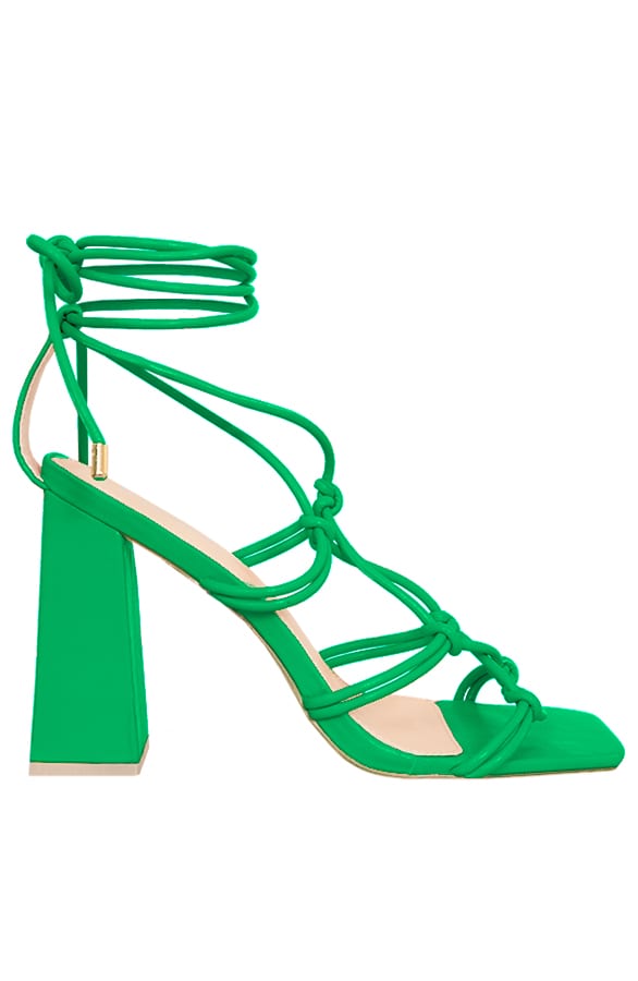 Gevlochten Hakken Miley Bright Green – shoparchief