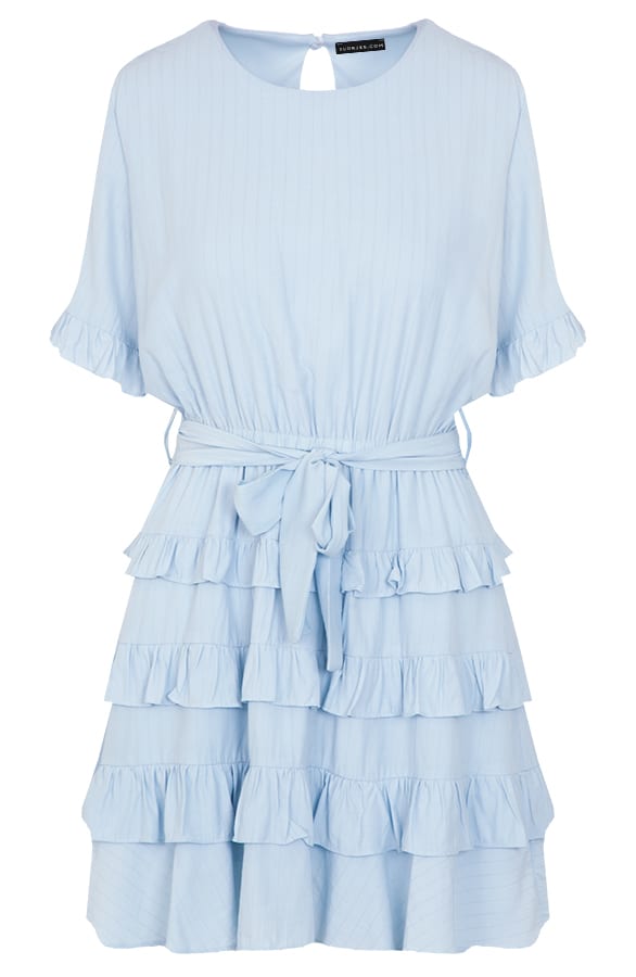 Laagjes Strik Jurk Minou Babyblauw – shoparchief