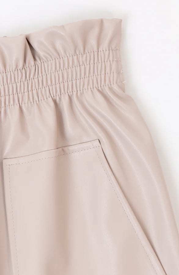 Leren Shorts Valerie Beige – shoparchief — foto 2