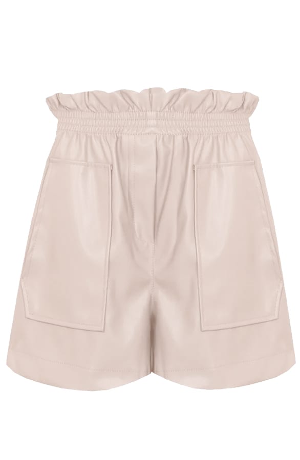 Leren Shorts Valerie Beige – shoparchief