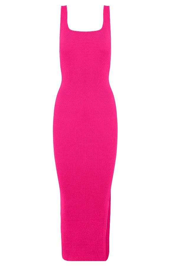 Maxi Split Jurk Kate Fuchsia – shoparchief