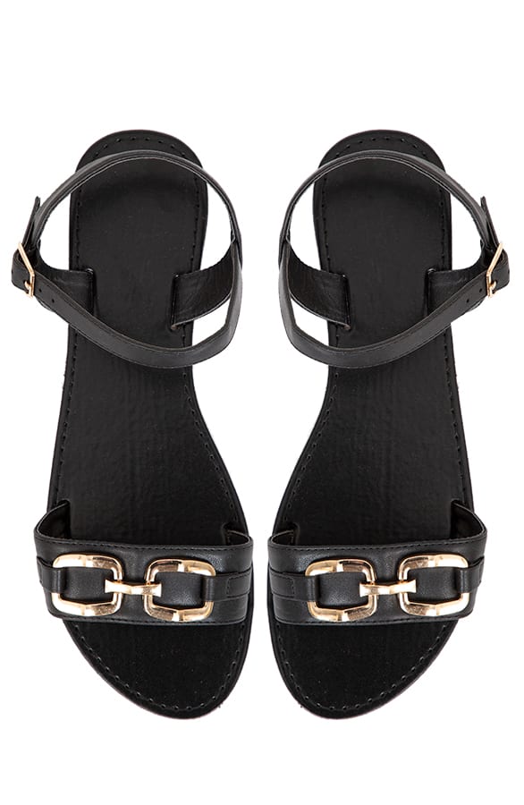 Sandalen Met Schakel Kelsey Zwart – shoparchief