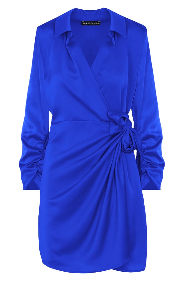Silk Dress Mae Kobalt – shoparchief