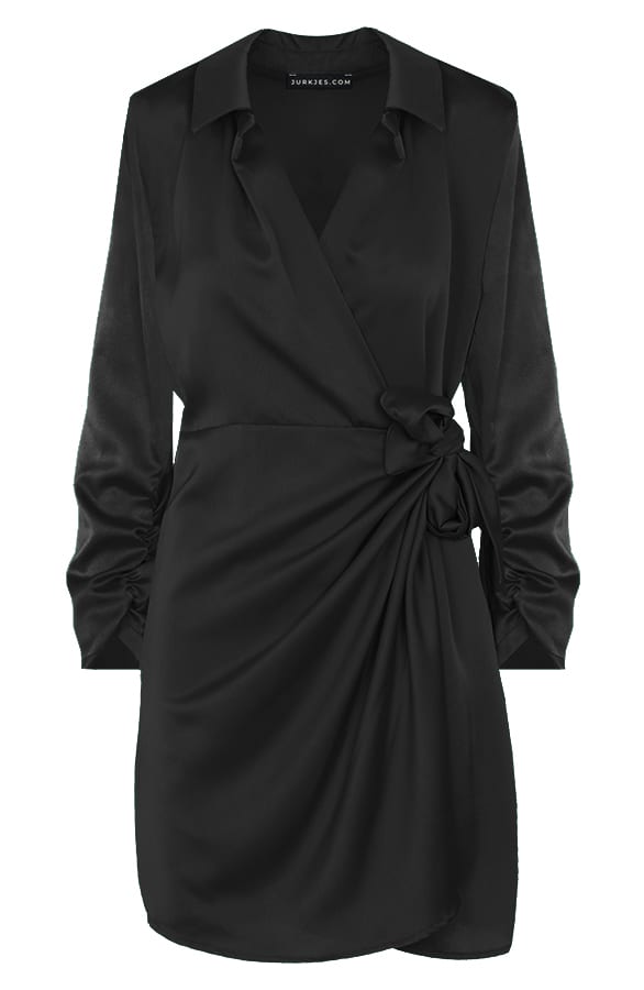 Silk Dress Mae Zwart – shoparchief