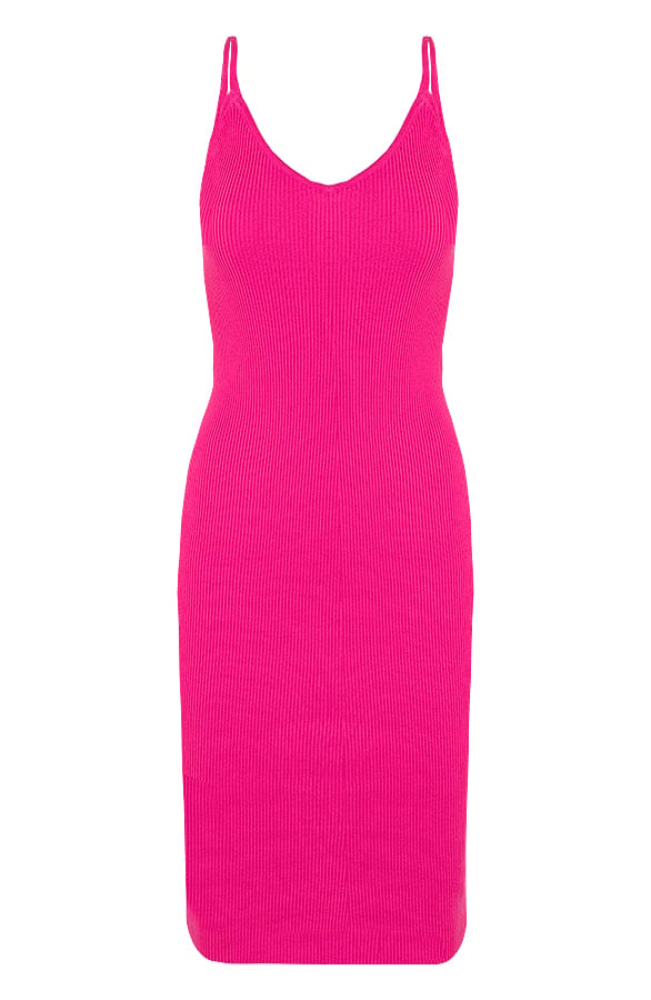 Spaghetti Jurk Kaylee Fuchsia – shoparchief
