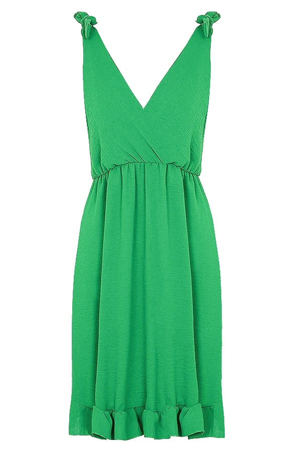 A-lijn Strik Jurk Abby Bright Green – shoparchief