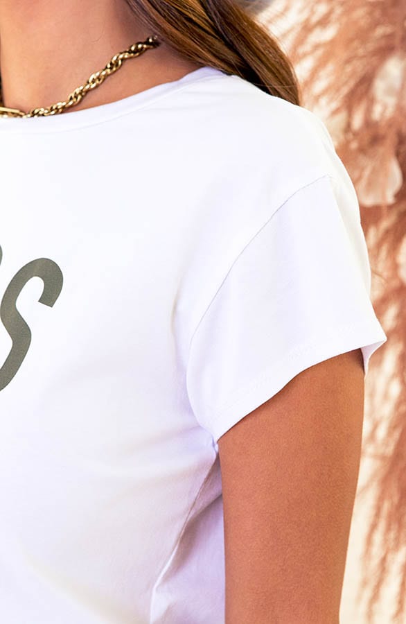 Boss Lady It-Shirt Stacey Ecru Army – shoparchief — foto 4
