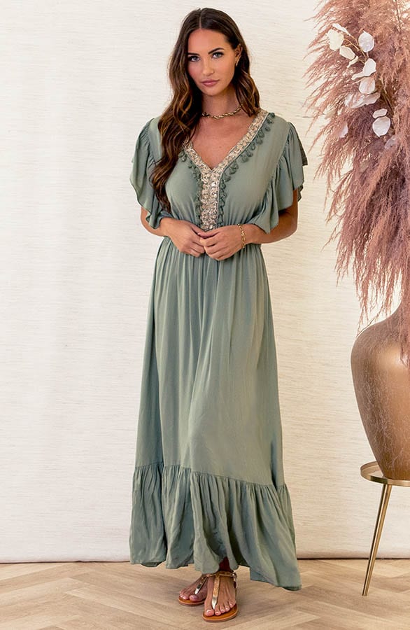 Ibiza Maxi Jurk Megan Army – shoparchief — foto 2