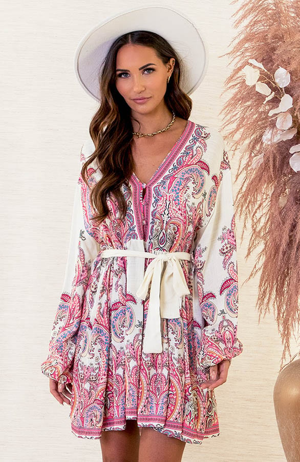 Ibiza Strik Jurk Jenna Fuchsia – shoparchief — foto 6