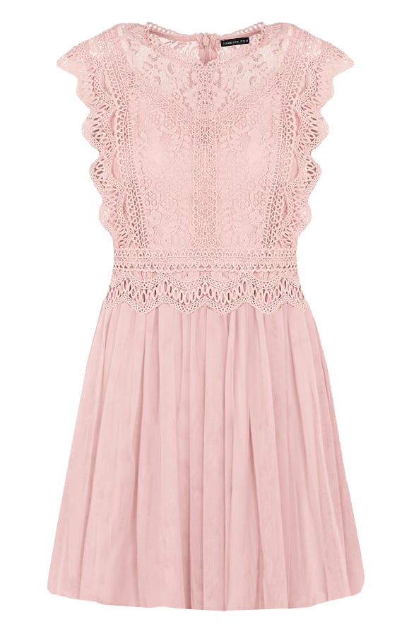 Kanten Tule Jurk Daisey Roze – shoparchief
