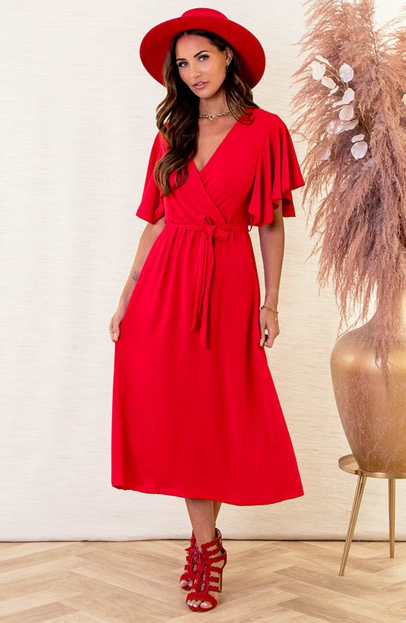 Midi Jurk Nikkie Rood – shoparchief — foto 7