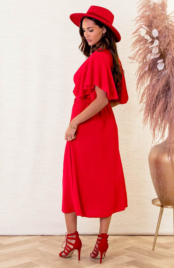 Midi Jurk Nikkie Rood – shoparchief — foto 8