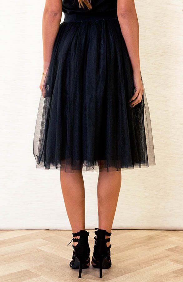 Midi Tule Rok Loiza Zwart – shoparchief — foto 3
