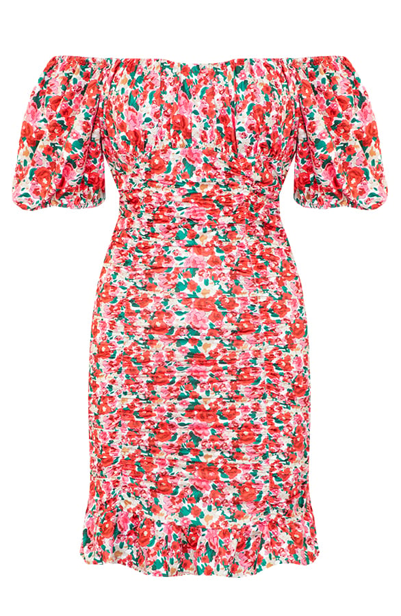 Off Shoulder Bloemen Jurk Carmen – shoparchief