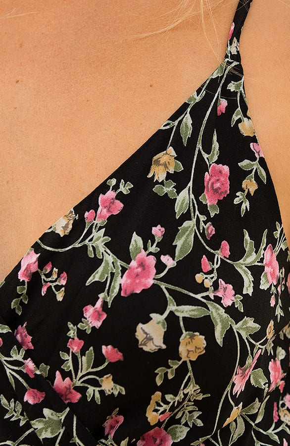 Bloemen Spaghetti Jurk Jacky Zwart – shoparchief — foto 5