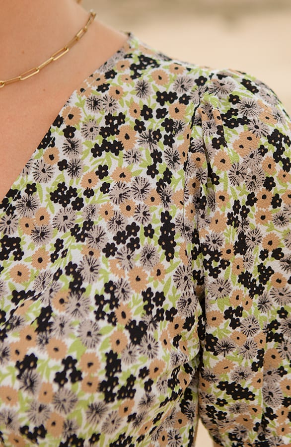 Bloemenprint Strik Jurk Juna Zwart – shoparchief — foto 2