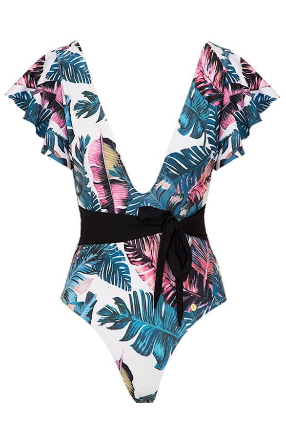 Flower Swimsuit Jezz Petrol – shoparchief