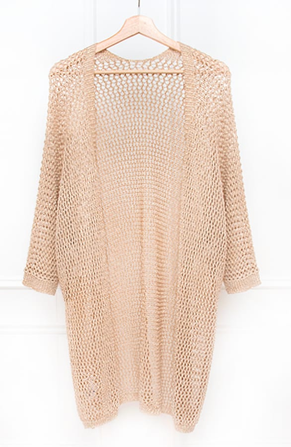 Gehaakt Lurex Vest Silvana Goud β shoparchief