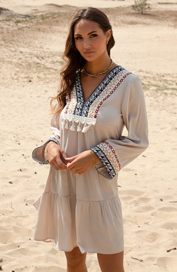 Ibiza Tuniek Met Details Chelsea Beige – shoparchief — foto 2
