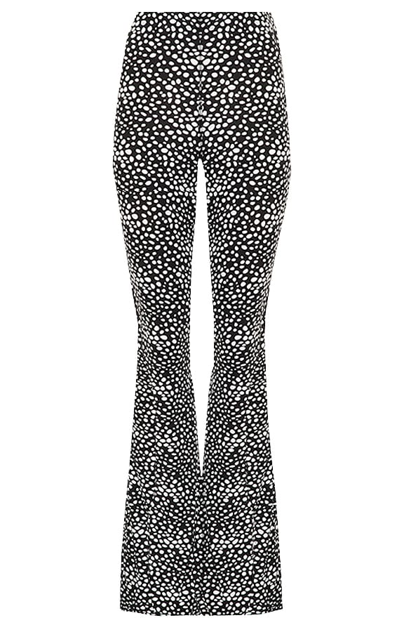 Janine Flared Broek Cheetah Zwart Wit – shoparchief