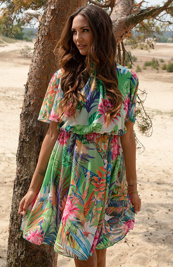 Jurk Met Jungleprint Yulin Multicolor – shoparchief — foto 2