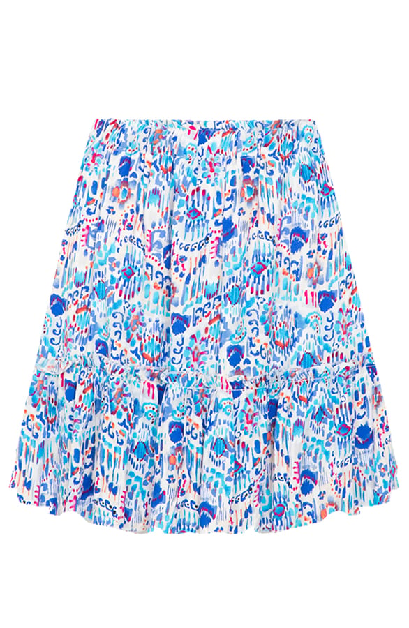 Laagjes Print Rok Simone Blauw – shoparchief