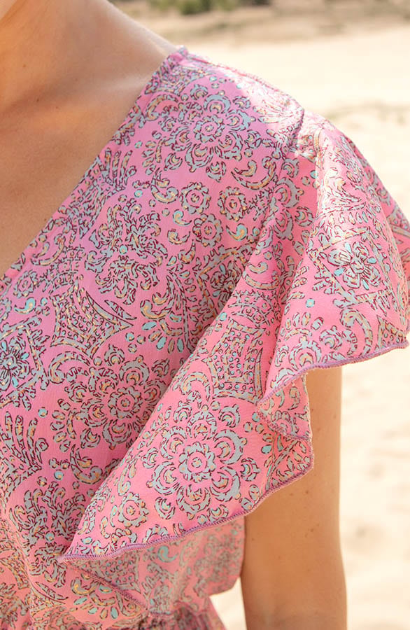 Luxury Satijnen Jurk Fee Roze – shoparchief — foto 5