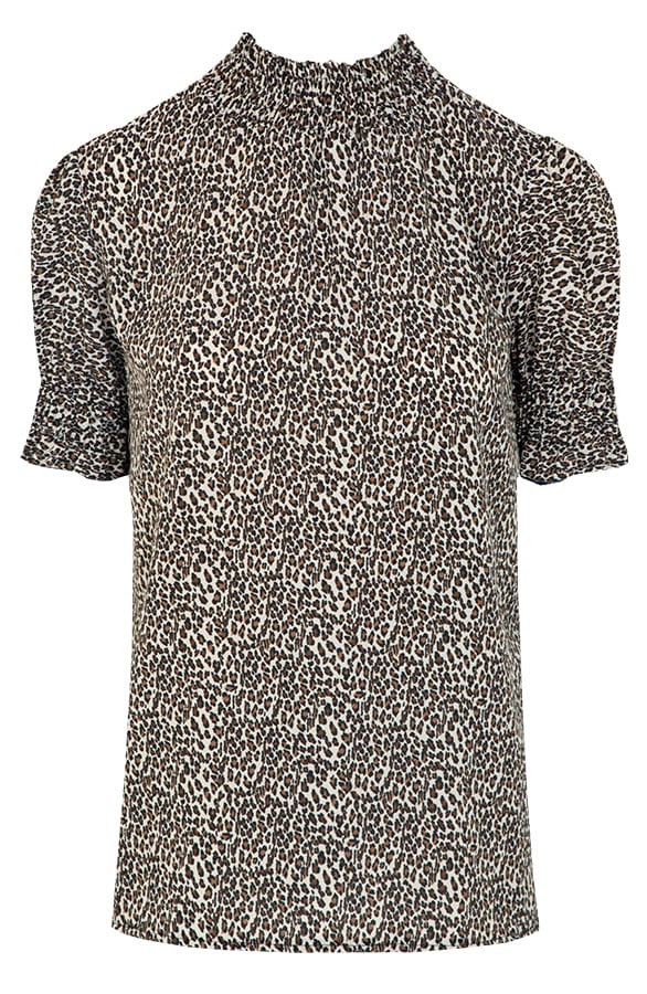 Lynn Top Animal Print Ecru Zwart – shoparchief