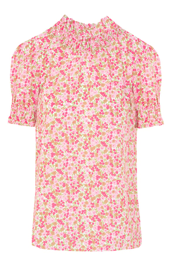 Lynn Top Bloemenprint Lichtroze – shoparchief