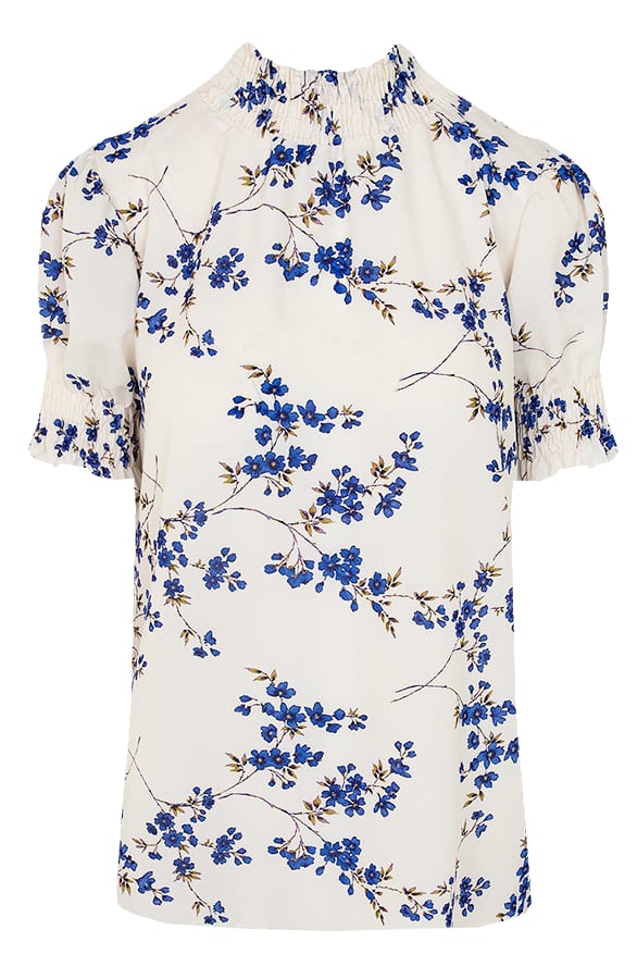 Lynn Top Bloemetjesprint Kobalt – shoparchief