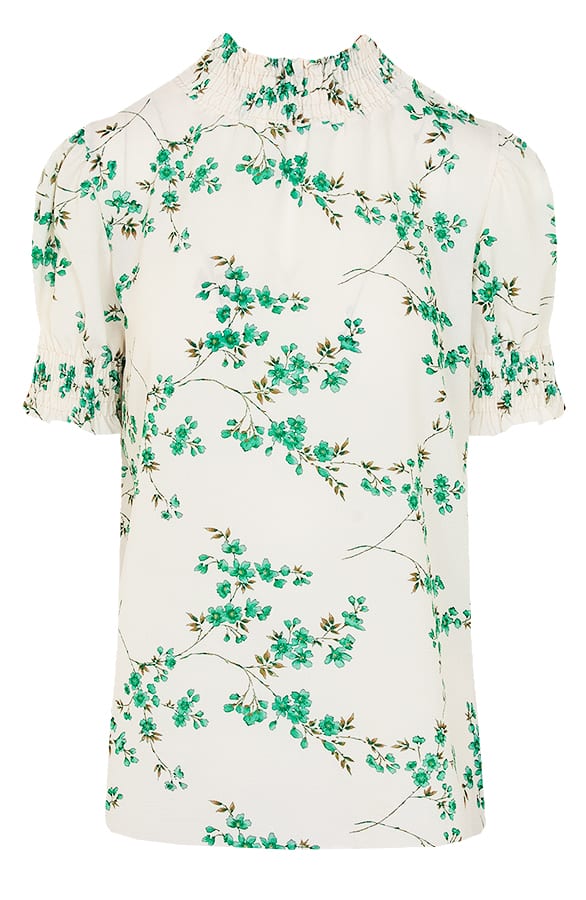 Lynn Top Bloemetjesprint Groen – shoparchief