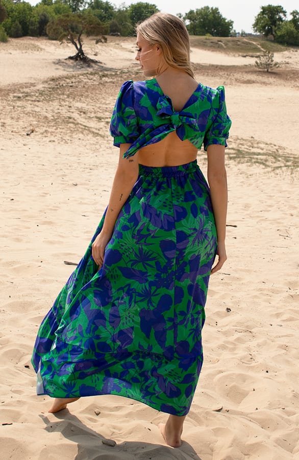 Maxi Cut Out Dress Amy Green Blue – shoparchief — foto 3