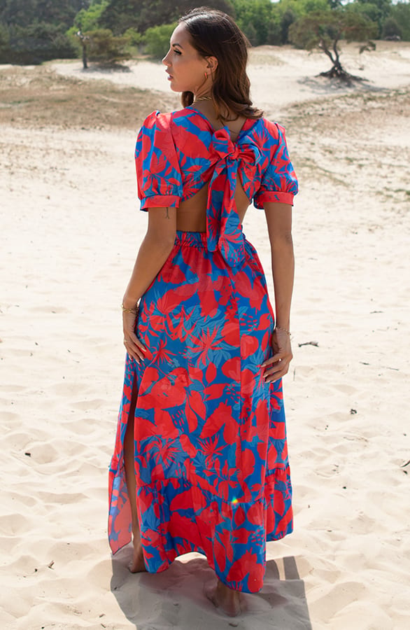 Maxi Cut Out Dress Amy Red Blue – shoparchief — foto 3
