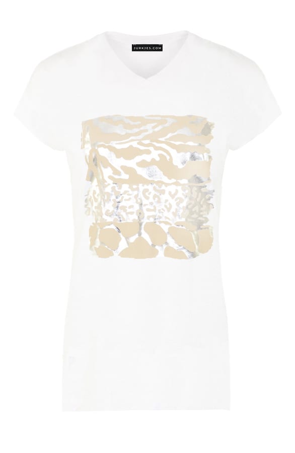 Metallic Print Top Yara – shoparchief