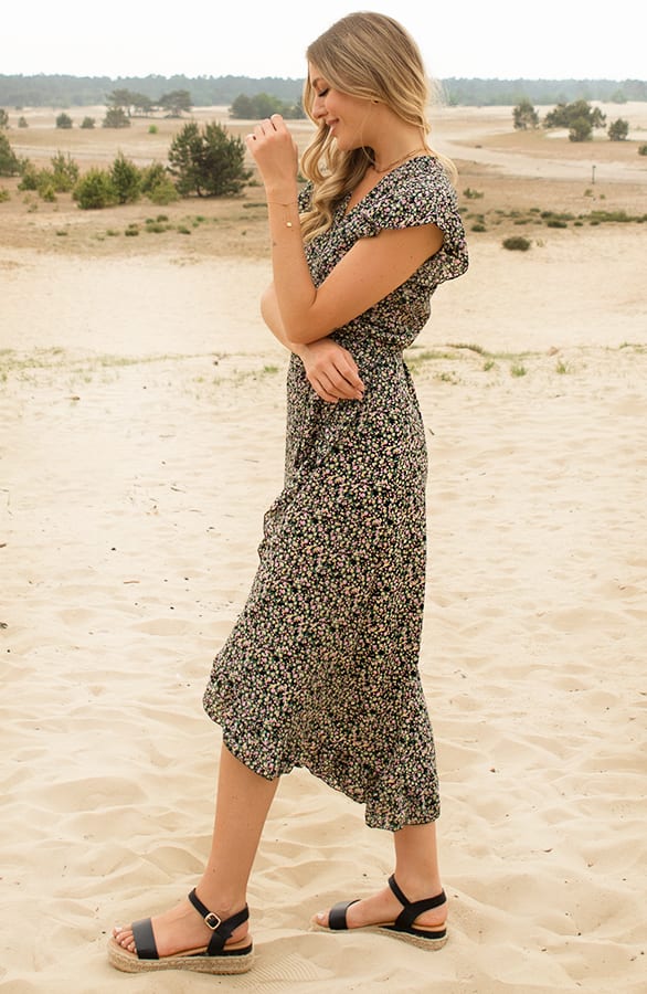 Midi Jurk Bloemenprint Jenny Roze – shoparchief — foto 2