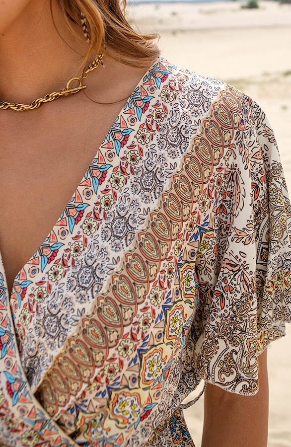Print Maxi Jurk Elodie Beige – shoparchief — foto 4