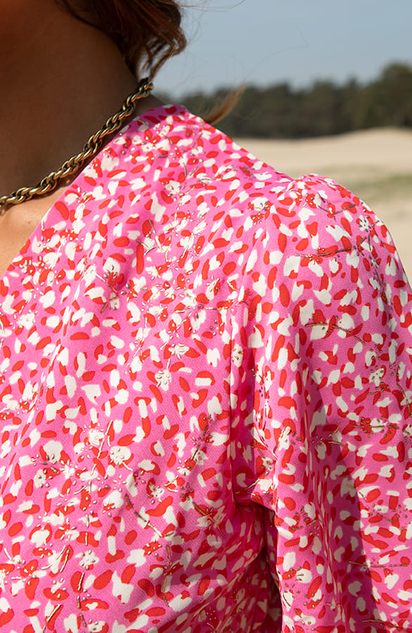 Print Midi Jurk Lisanne Roze – shoparchief — foto 4