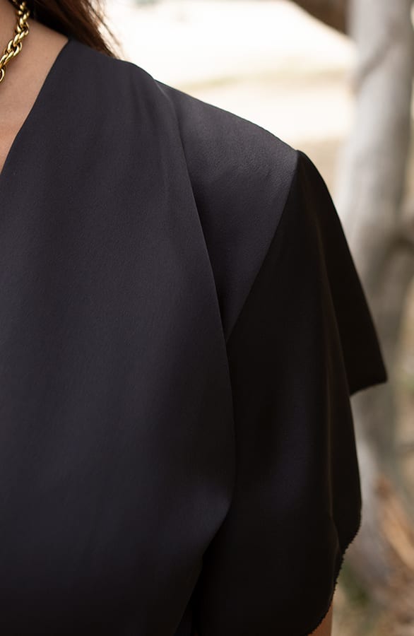 Ruches Silk Dress Esmee Zwart – shoparchief — foto 4
