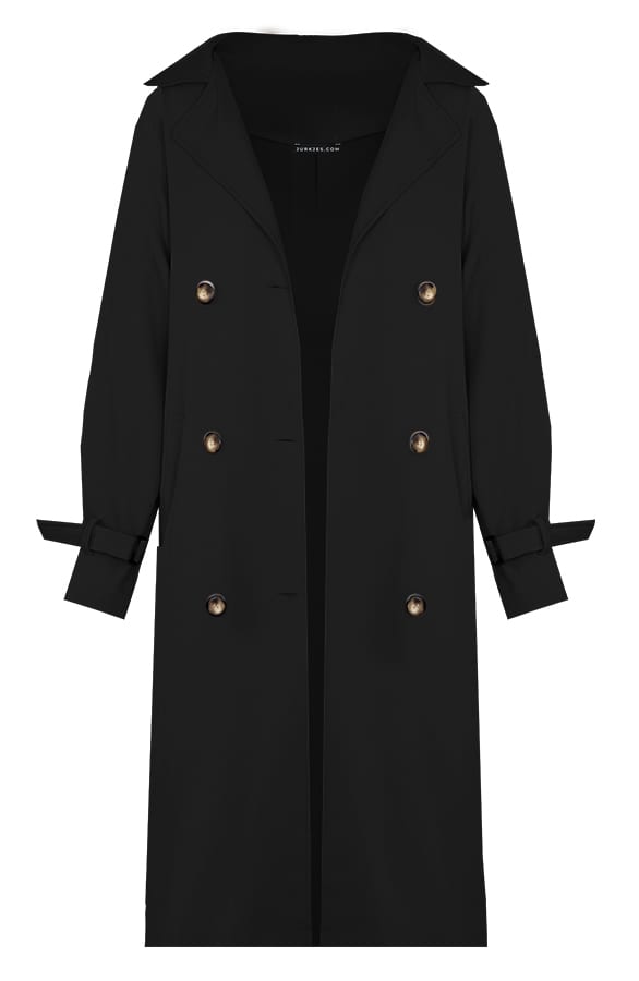 Trenchcoat Marloes Zwart – shoparchief