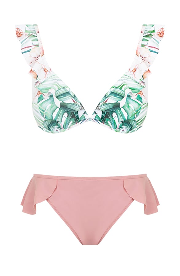 Tropical Ruffle Bikini Yune Roze – shoparchief
