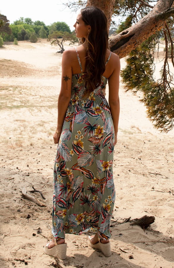 Tropical Spaghetti Jurk Jacky Dust Mint – shoparchief — foto 2