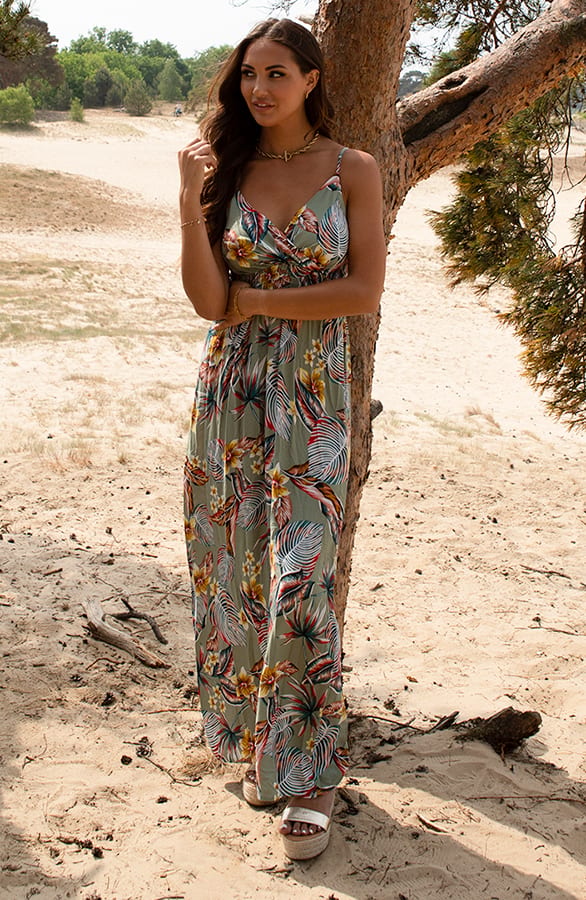 Tropical Spaghetti Jurk Jacky Dust Mint – shoparchief
